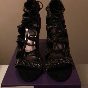 Blingy Black Heels